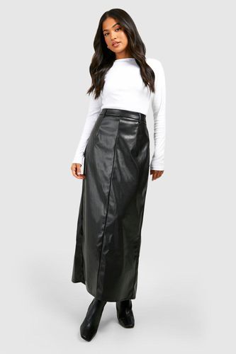 Womens Petite Faux Leather Column Maxi Skirt - - 10 - boohoo - Modalova