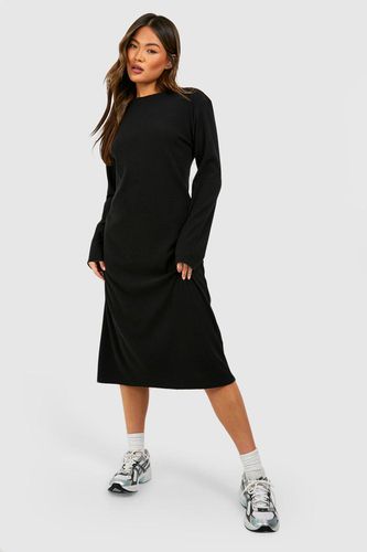 Womens Soft Rib Oversized Column Midi Dress - - 18 - boohoo - Modalova