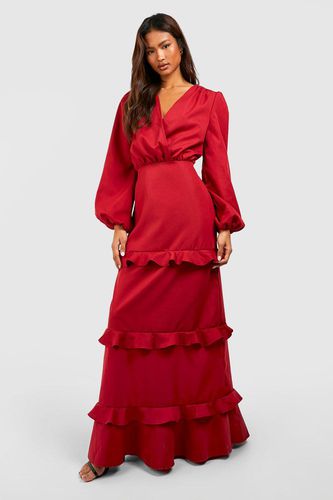 Womens Tall Ruffle Maxi Dress - - 8 - boohoo - Modalova