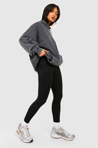 Womens Knitted Fleece Lined Supersoft Leggings - - M - boohoo - Modalova