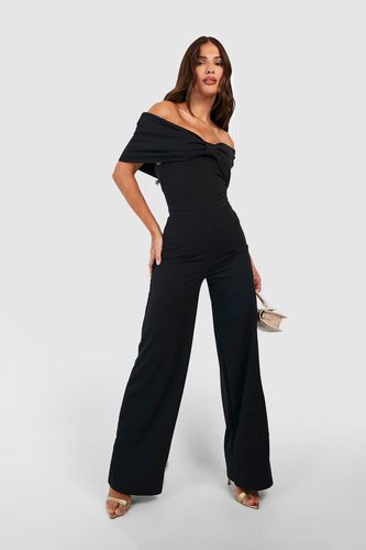 Womens Bow Front Jumpsuit - - 10 - boohoo - Modalova