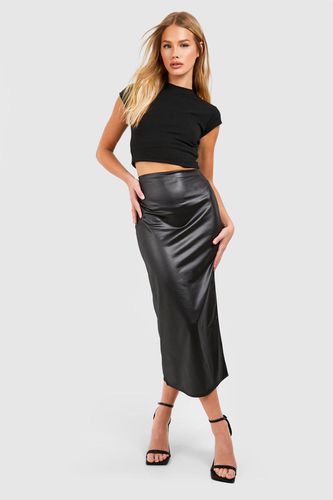 Womens Matte Faux Leather Midaxi Skirt - - 10 - boohoo - Modalova