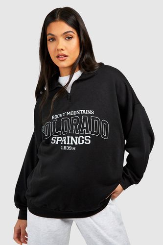 Womens Maternity Colorado Springs Printed Half Zip Sweatshirt - - 10 - boohoo - Modalova