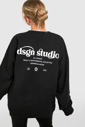 Womens Plus Oversized Dsgn Back Print Sweatshirt - - 18 - boohoo - Modalova