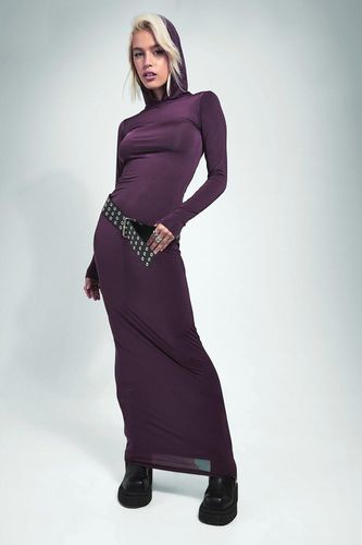 Womens Slinky Hooded Maxi Dress - - 6 - boohoo - Modalova