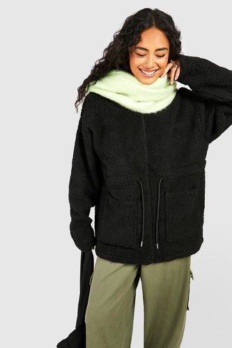 Womens Hooded Teddy Faux Fur Jacket - - 10 - boohoo - Modalova