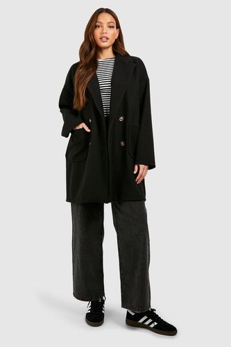 Womens Tall Wool Look Oversized Pocket Coat - - 10 - boohoo - Modalova