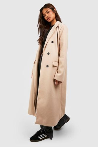 Womens Tall Wool Look Coat - - 10 - boohoo - Modalova