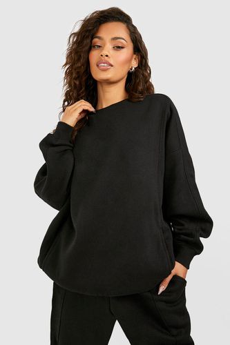 Womens Seam Detail Pocket Detail Crew Neck Oversized Sweatshirt - - M - boohoo - Modalova