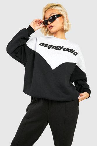 Womens Dsgn Studio Contrast Oversized Sweatshirt - - S - boohoo - Modalova