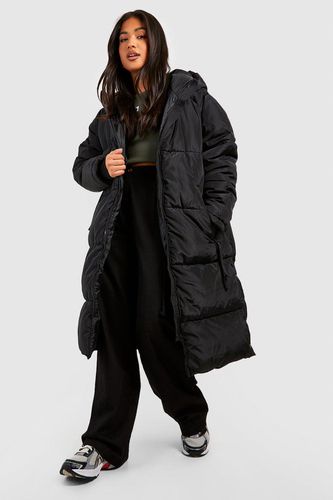 Womens Petite Hooded Longline Padded Puffer Jacket - - 6 - boohoo - Modalova