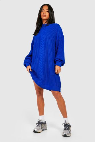 Womens Petite Cable Knit Mini Dress - - 6 - boohoo - Modalova