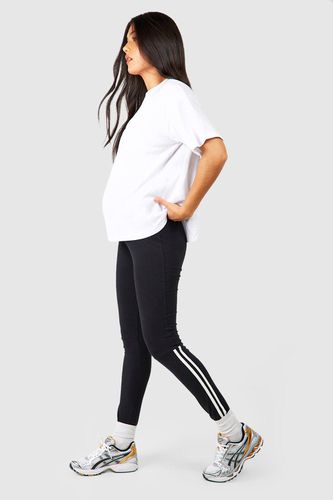 Womens Maternity Side Stripe Basic Leggings - - 12 - boohoo - Modalova