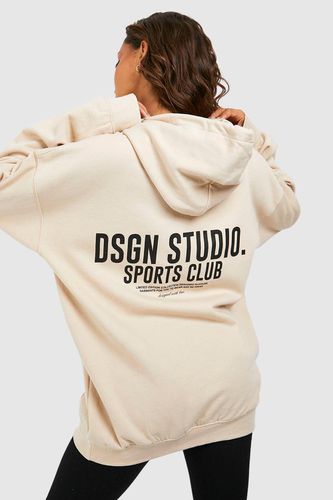 Womens Dsgn Studio Sports Club Printed Oversized Hoodie - - L - boohoo - Modalova