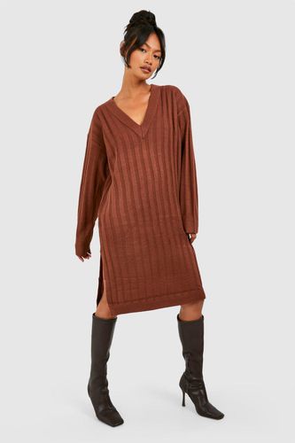 Womens Rib Knit Midi Dress - - S - boohoo - Modalova