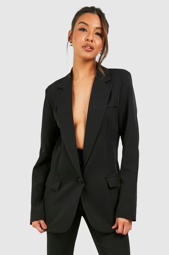 Womens Plunge Front Longline Tailored Blazer - - 10 - boohoo - Modalova