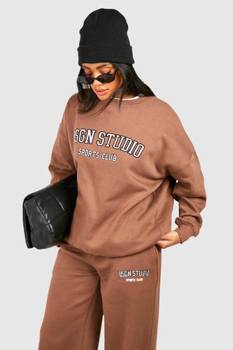 Womens Dsgn Studio Applique Oversized Sweatshirt - - XL - boohoo - Modalova