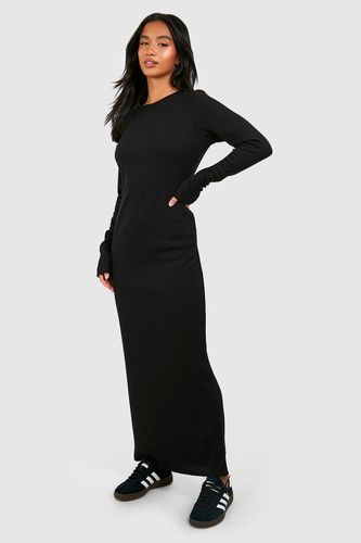 Womens Petite Round Neck Long Sleeve Maxi Dress - - 10 - boohoo - Modalova