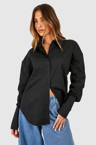 Womens Cotton Deep Cuff Shirt - - 10 - boohoo - Modalova