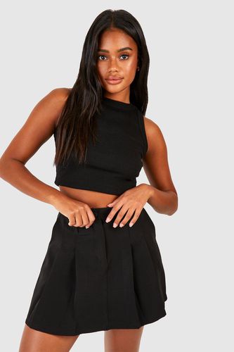 Womens Pleat Detail Micro Mini Skirt - - 10 - boohoo - Modalova