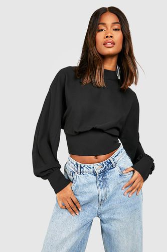 Womens Woven V Waist Volume Sleeve Blouse - - 10 - boohoo - Modalova