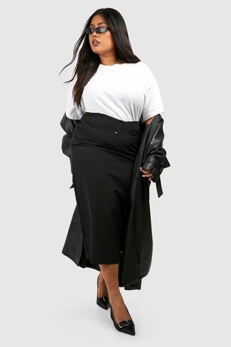 Womens Plus Crepe Fold Over Waist Detail Midaxi Skirt - - 16 - boohoo - Modalova