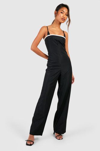 Womens Boxer Detail Strappy Jumpsuit - - 8 - boohoo - Modalova