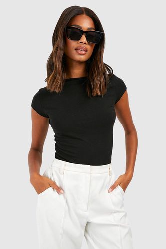 Womens Premium Super Soft Cap Sleeve Backless Top - - 12 - boohoo - Modalova