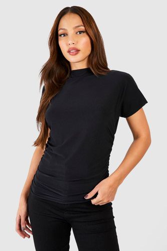 Womens Tall Premium Soft Touch Gathered Side Relaxed Fit T-shirt - - 10 - boohoo - Modalova