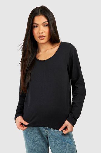 Womens Maternity Basic Long Sleeve Scoop Neck T-shirt - - 12 - boohoo - Modalova