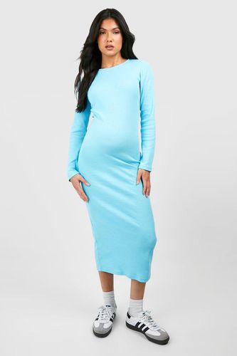 Womens Maternity Basic Crew Neck Midaxi Dress - - 10 - boohoo - Modalova