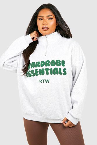 Womens Plus Warddressing gown Essentials Half Zip Sweatshirt - - 16 - boohoo - Modalova