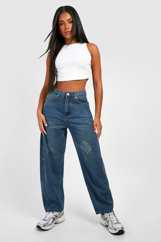 Womens Mid Rise Carrot Fit Jeans - - 16 - boohoo - Modalova