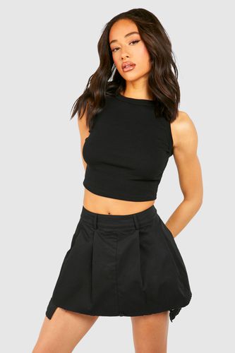 Womens Fray Pocket Detail Mini Skirt - - 10 - boohoo - Modalova
