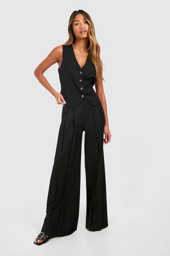 Womens Extreme Pleat Wide Leg Trousers - - 10 - boohoo - Modalova