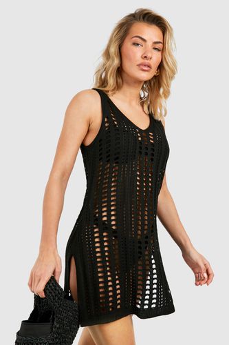Womens Crochet Cover-up Beach Dress - - M - boohoo - Modalova