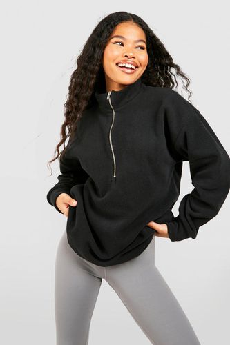 Womens Petite Fleece Half Zip Sweatshirt - - XL - boohoo - Modalova
