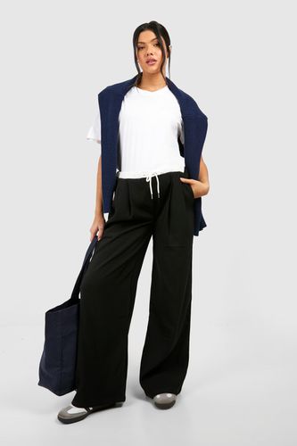 Womens Maternity Contrast Waistband Detail Wide Leg Trouser - - 16 - boohoo - Modalova