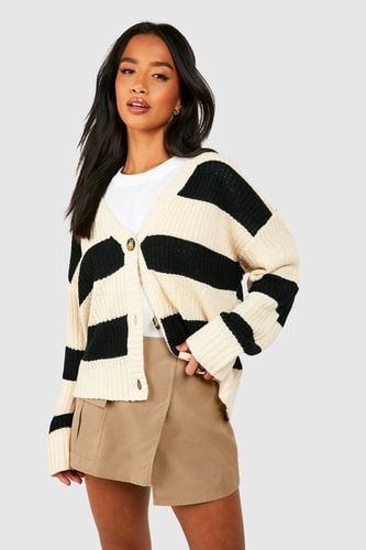 Womens Petite Stripe Cardigan - - XL - boohoo - Modalova