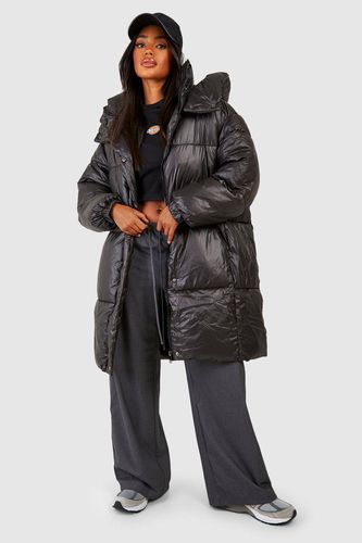 Womens Oversized Longline Puffer Jacket - - L - boohoo - Modalova