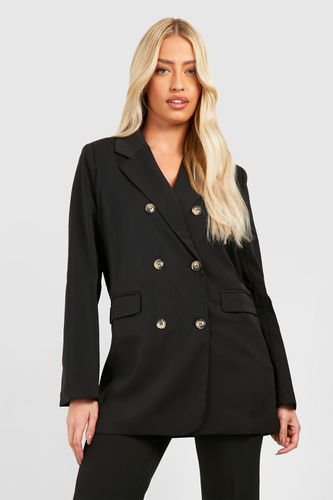 Womens Double Breasted Relaxed Fit Tailored Blazer - - 16 - boohoo - Modalova