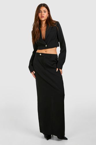 Womens Column Split Back Maxi Skirt - - 10 - boohoo - Modalova