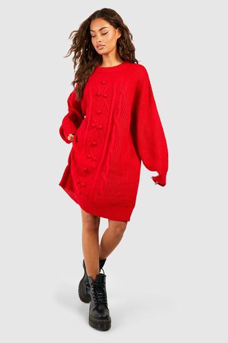 Womens Cable Knit Mini Dress - - L - boohoo - Modalova