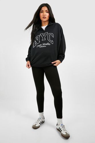 Womens Maternity Nyc Half Zip Legging Tracksuit - - 10 - boohoo - Modalova