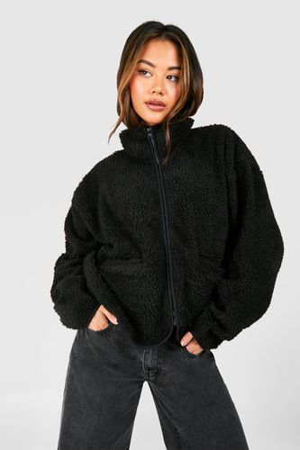 Womens Oversized Teddy Jacket - - 12 - boohoo - Modalova