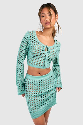 Womens Crochet Mini Skirt - - L - boohoo - Modalova