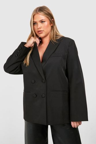 Womens Plus Double Breasted Relaxed Fit Tailored Blazer - - 18 - boohoo - Modalova