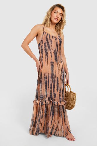 Womens Tie Dye Strappy Beach Maxi Dress - - L - boohoo - Modalova