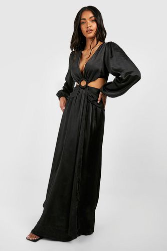 Womens Satin Cut Out Maxi Dress - - 18 - boohoo - Modalova