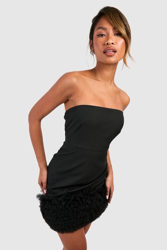 Womens Tulle Hem Bandeau Mini Dress - - 10 - boohoo - Modalova